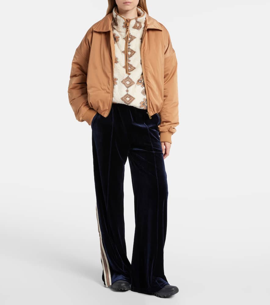 The Upside Carlotta Bomber Jacket In Sand