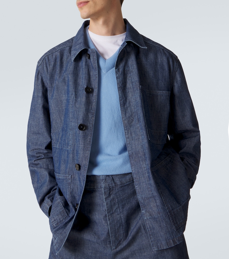  Jil Sander Jil Sander Cotton Chambray Overshirt 