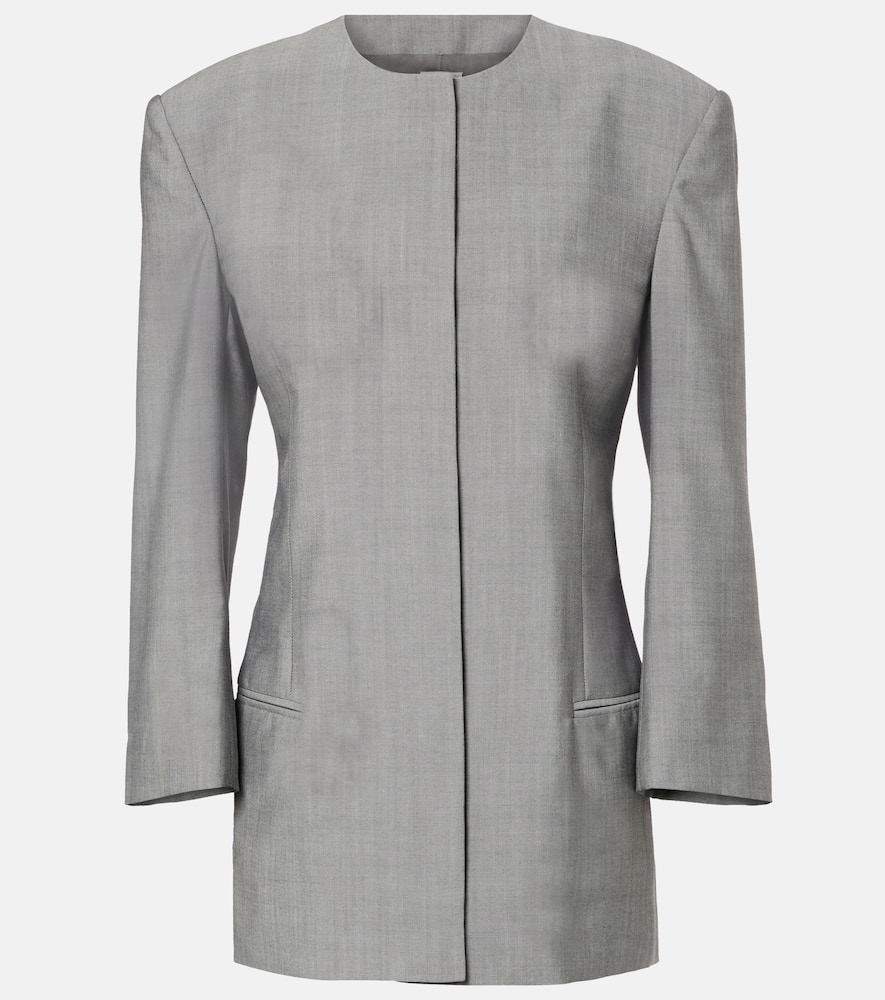 Calvin Klein Parker Wool Jacket In Gray