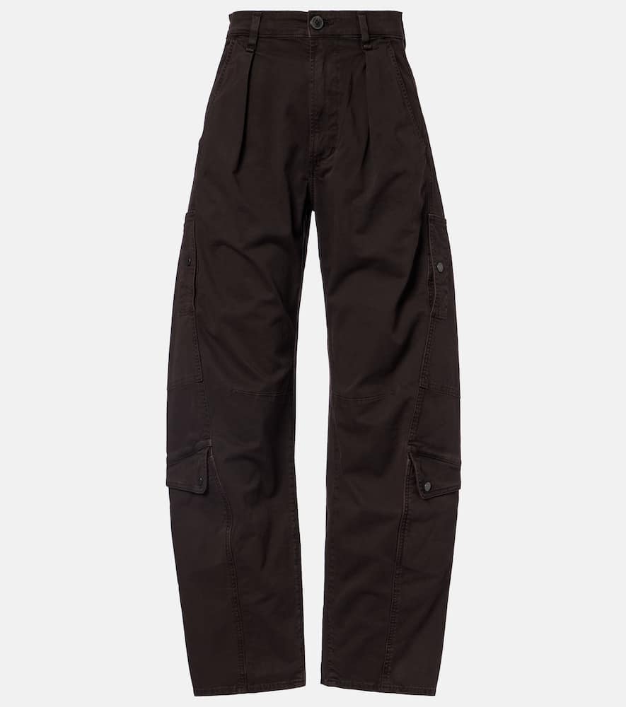 Citizen Of Humanity Citizens Of Humanity Flight Barrel-leg Twill Cargo Trousers In Black