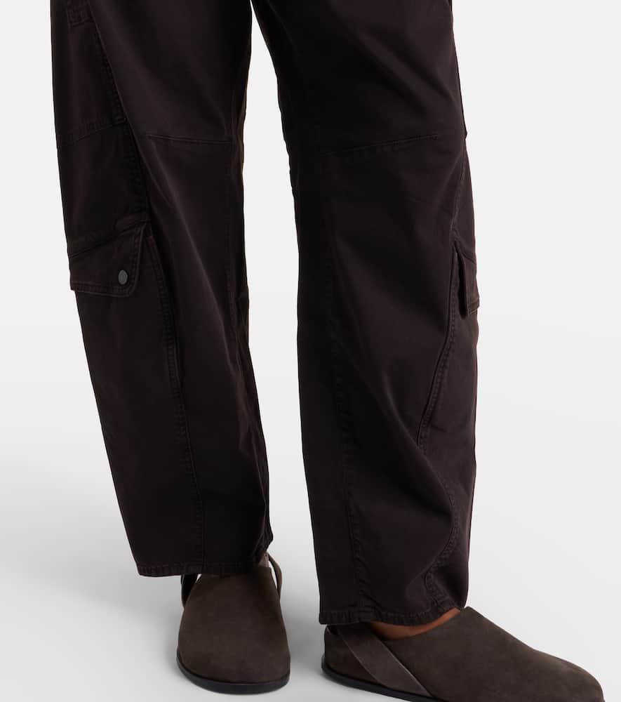 Citizen Of Humanity Citizens Of Humanity Flight Barrel-leg Twill Cargo Trousers In Black