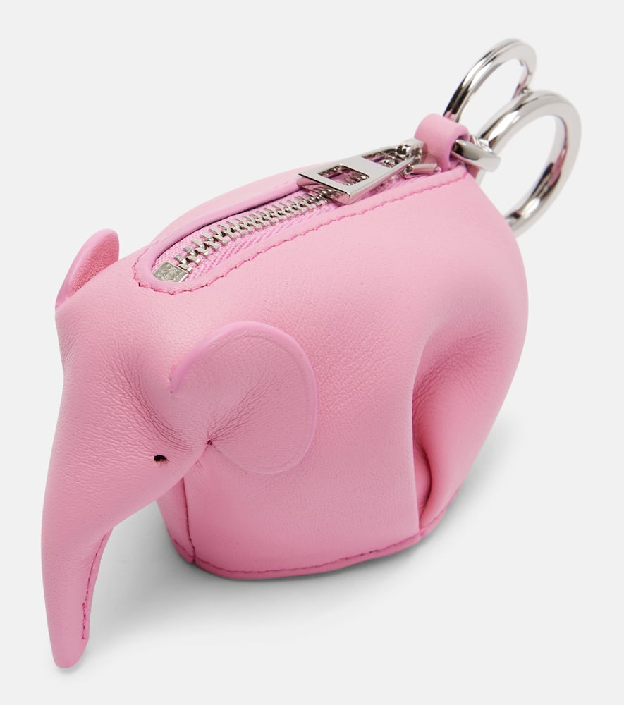 Loewe Leather Bag Charm In Pink