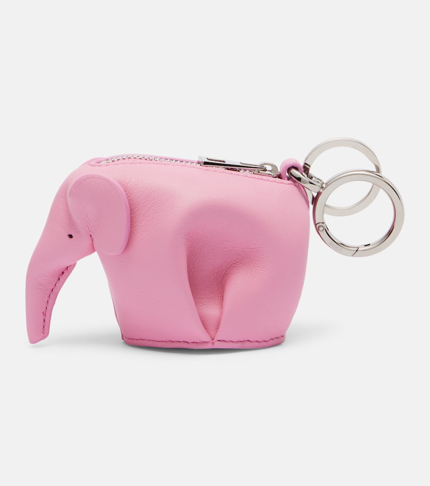 Loewe Leather Bag Charm In Pink