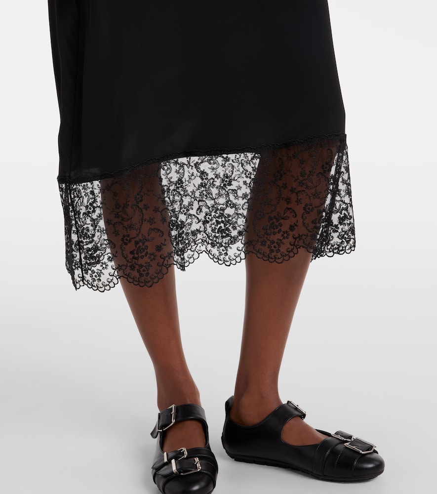  Simone Rocha Simone Rocha Lace-trimmed Satin Slip Dress 