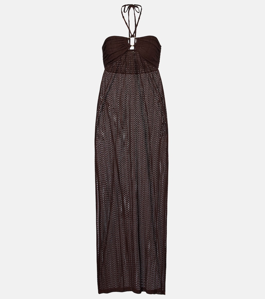 Harriet Keyhole Halterneck Maxi Dress