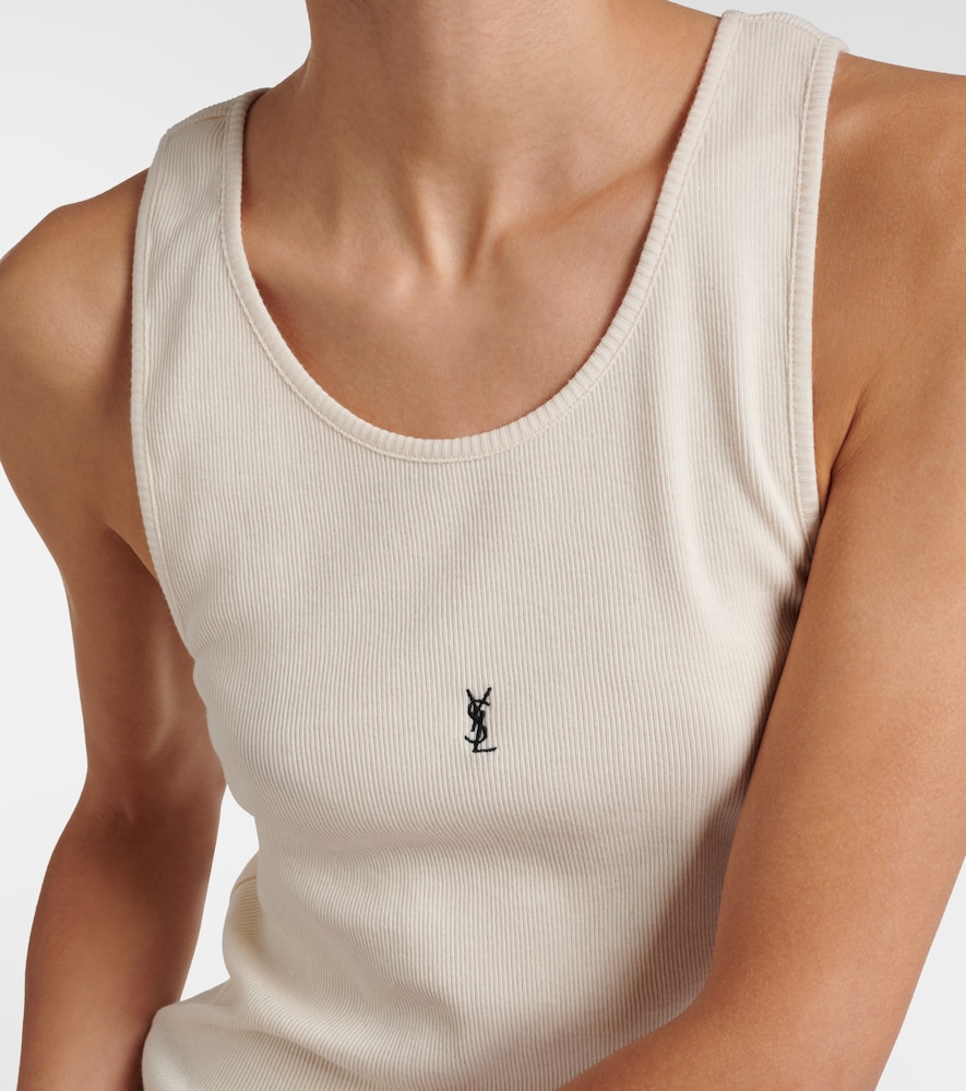 Cassandre Ribbed-Knit Cotton Tank Top