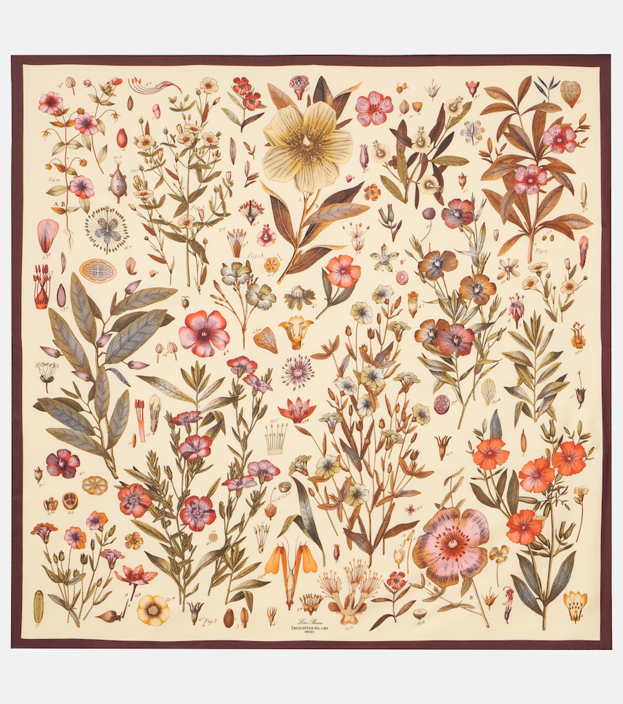 Loro Piana Loro Piana Enciclopedia Del Lino silk twill scarf　Loro Piana Enciclopedia Del Lino シルクツイル スカーフ