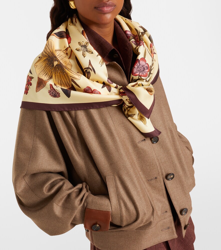 Loro Piana Enciclopedia Del Lino silk twill scarf