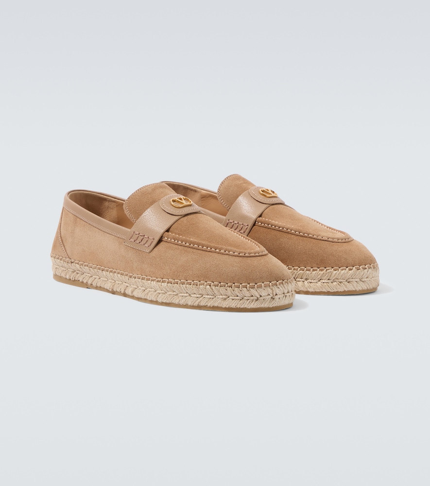  Valentino Garavani Valentino Garavani Palm Avenue Vlogo Suede Espadrilles 