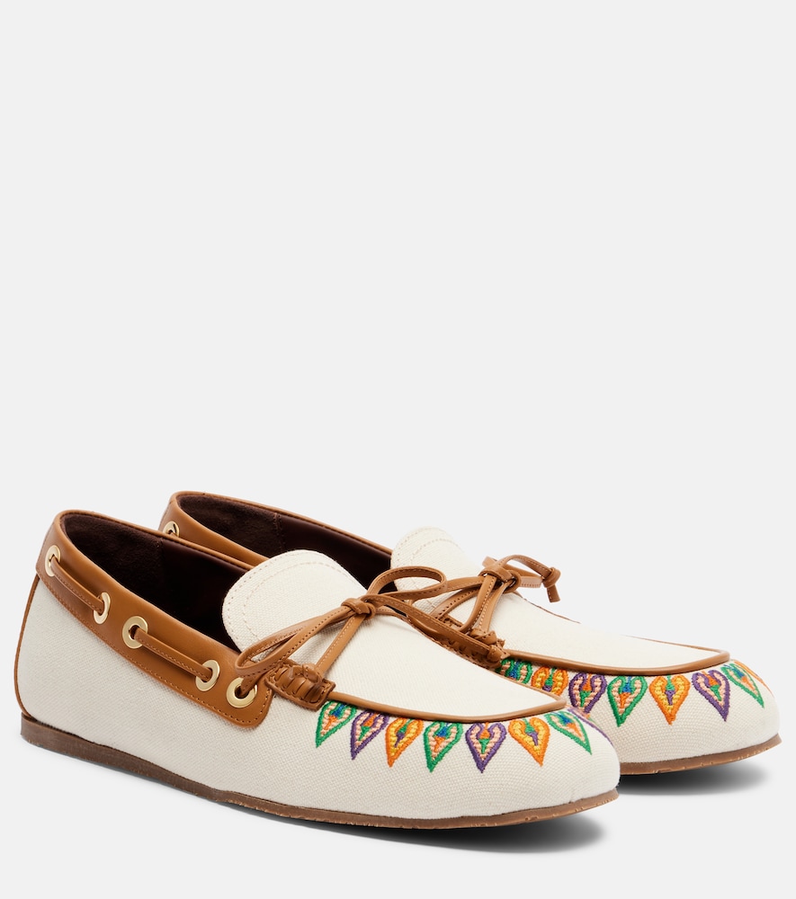ETRO Etro Embroidered canvas boat shoes　Etro 刺繍キャンバス ボート シューズ