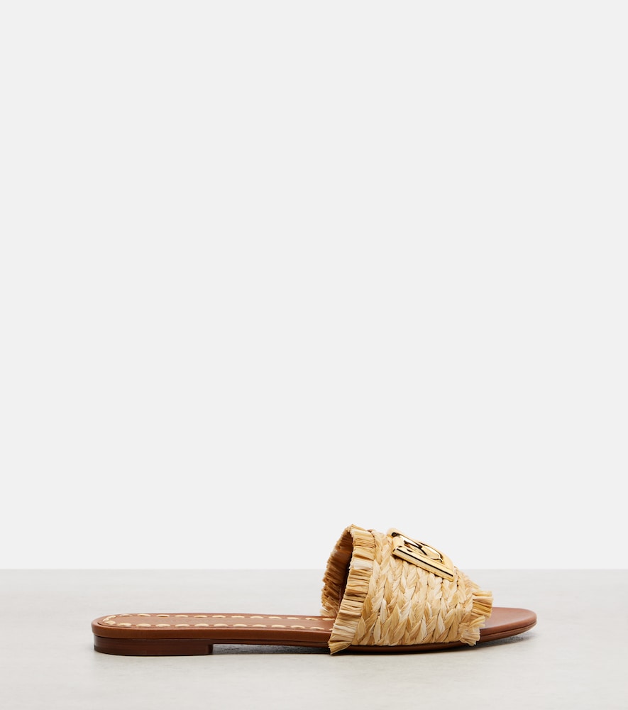  Dolce&gabbana Dolce&gabbana Dg Raffia-effect Slides 