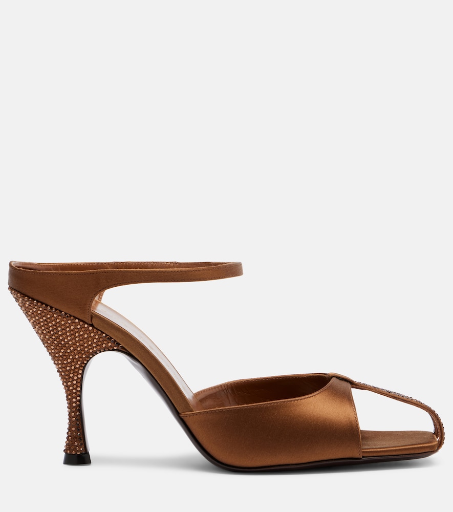  Herbert Levine Herbert Levine Hidden Gem Embellished Satin Mules 