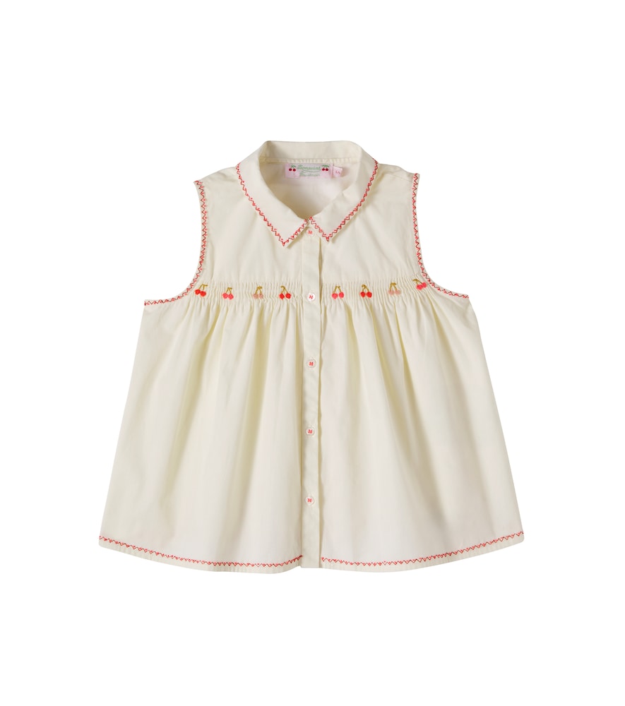 Bonpoint White Lexi Embroidered Cotton Blouse Y Size 4 - Mytheresa