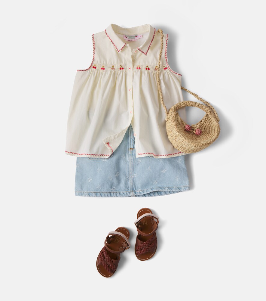  Bonpoint Bonpoint Bestickte Bluse Lexi Aus Baumwolle 