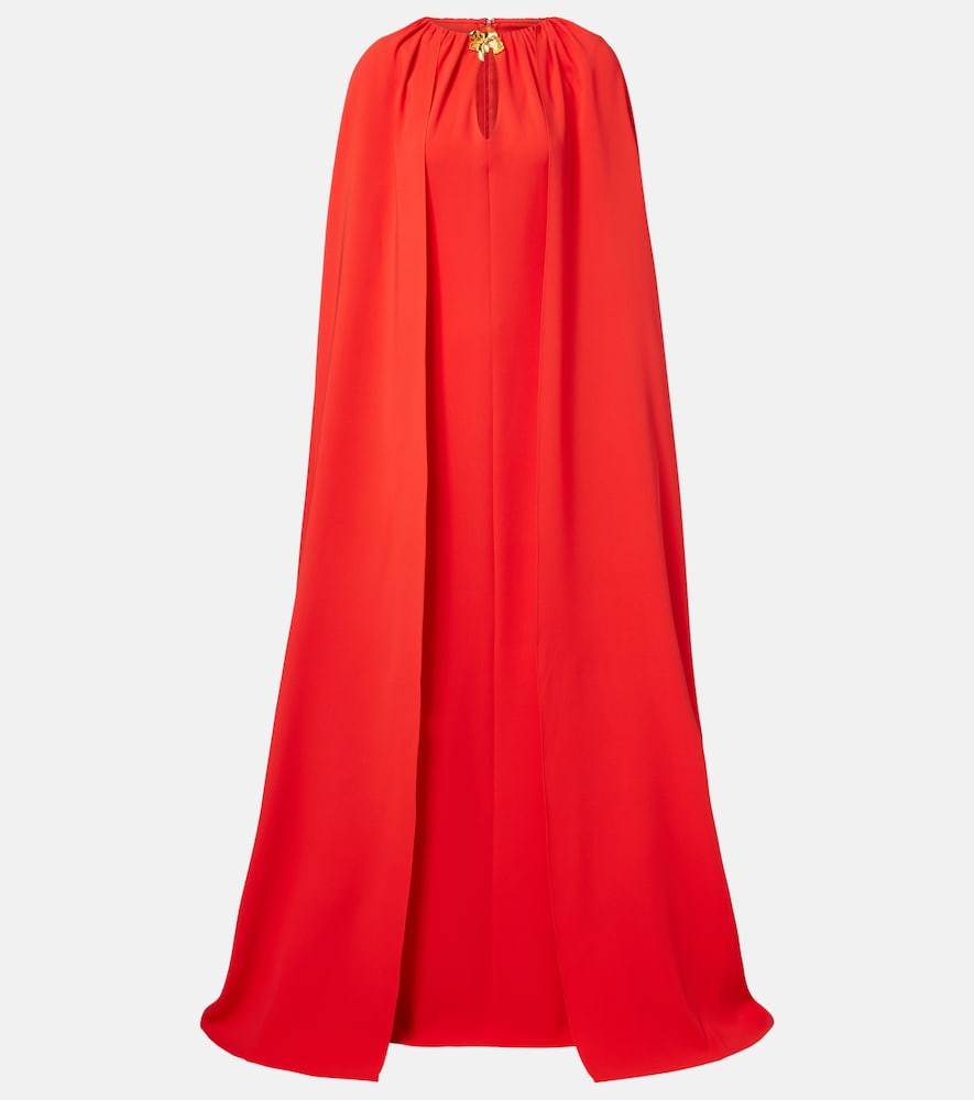 Oscar de la Renta Cyclamen silk-blend georgette kaftan
