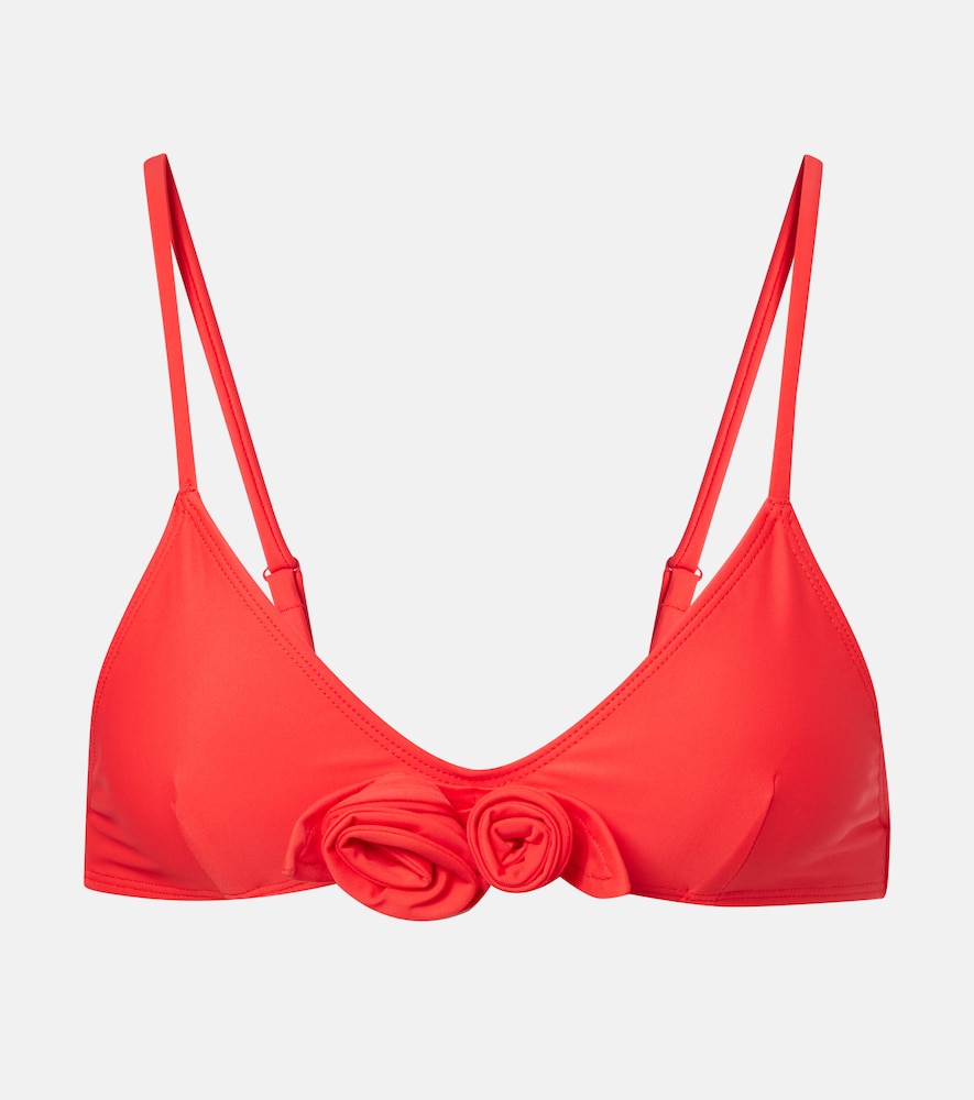 Coperni Flower floral-appliqué bikini top