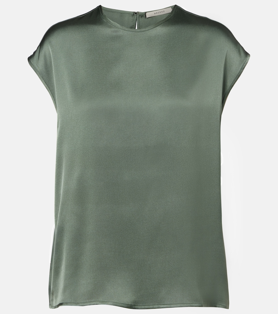Asceno Dasha silk twill top