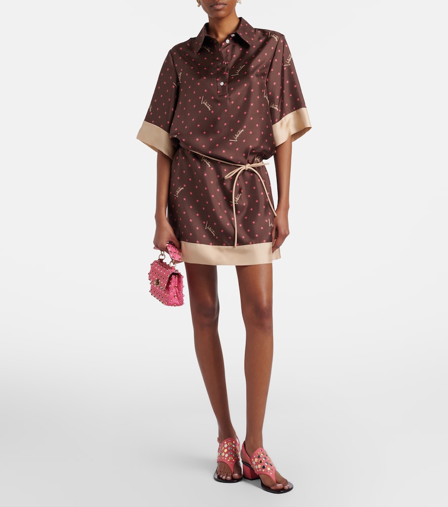 Valentino Printed silk twill shirt dress