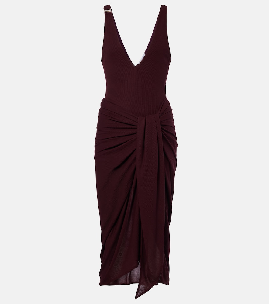 The Attico Draped midi dress
