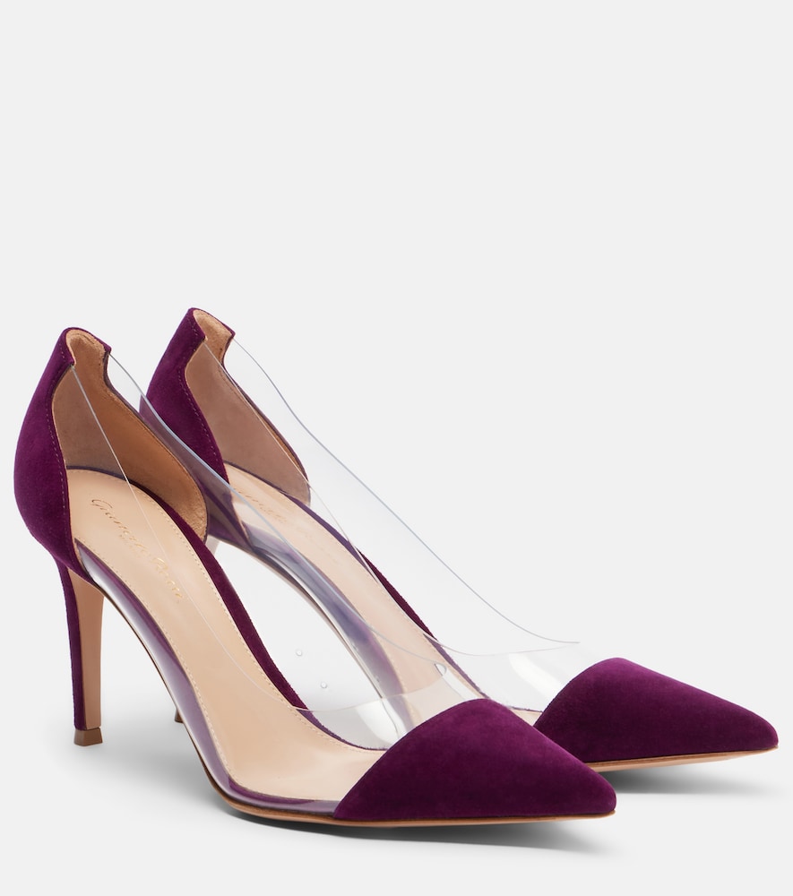 Gianvito Rossi Plexi suede and TPU pumps