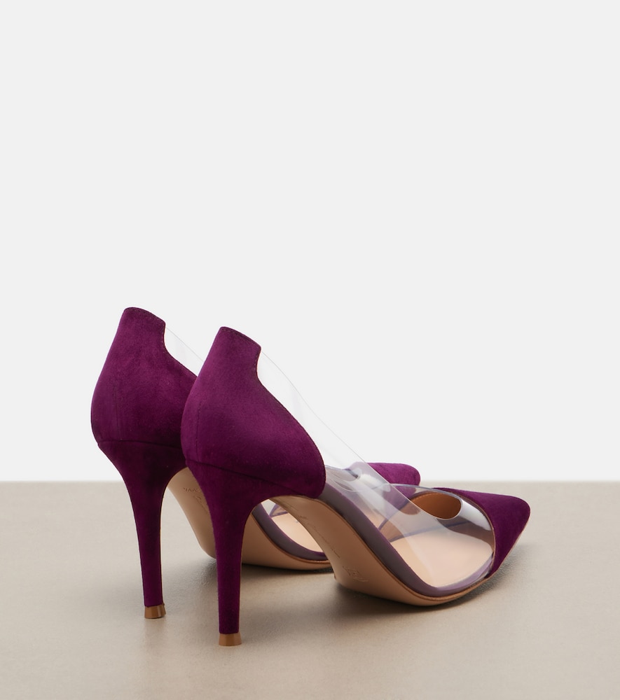 Plexi Suede And Tpu Pumps
