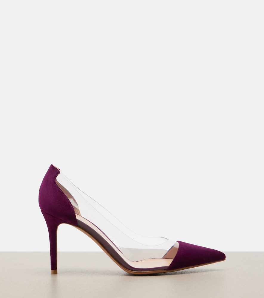 Plexi Suede And Tpu Pumps