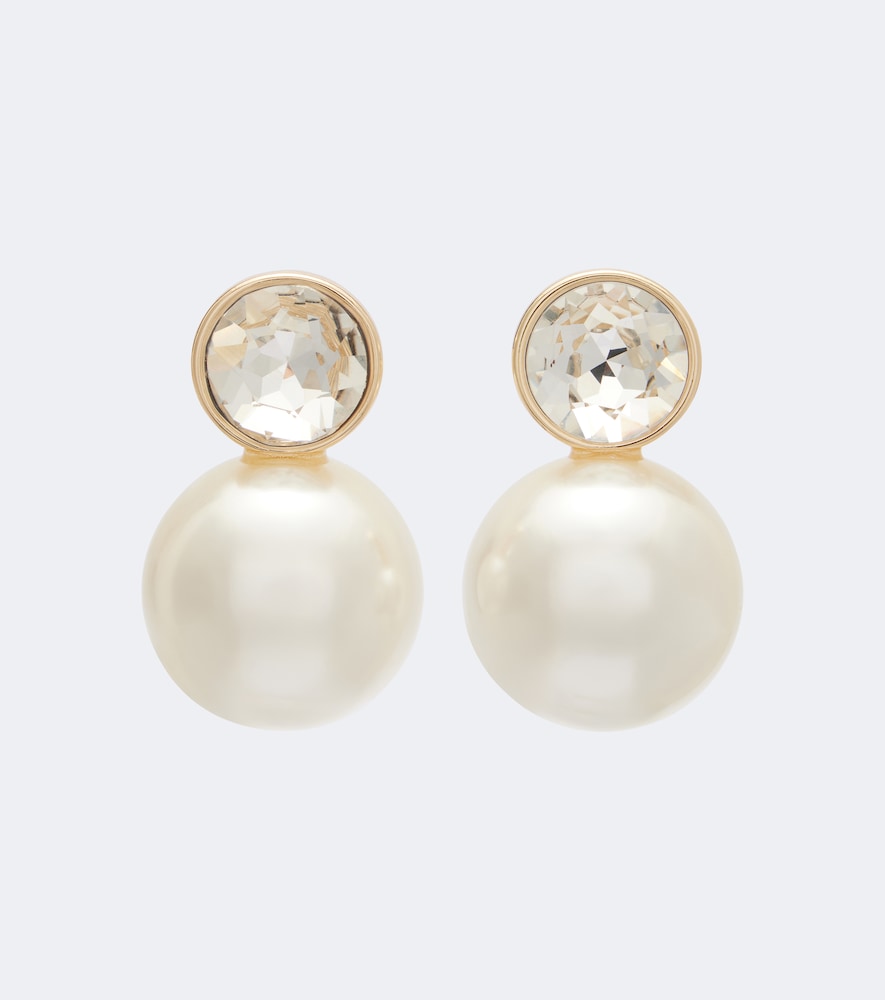 Orecchini con cristalli e perle-bijoux
