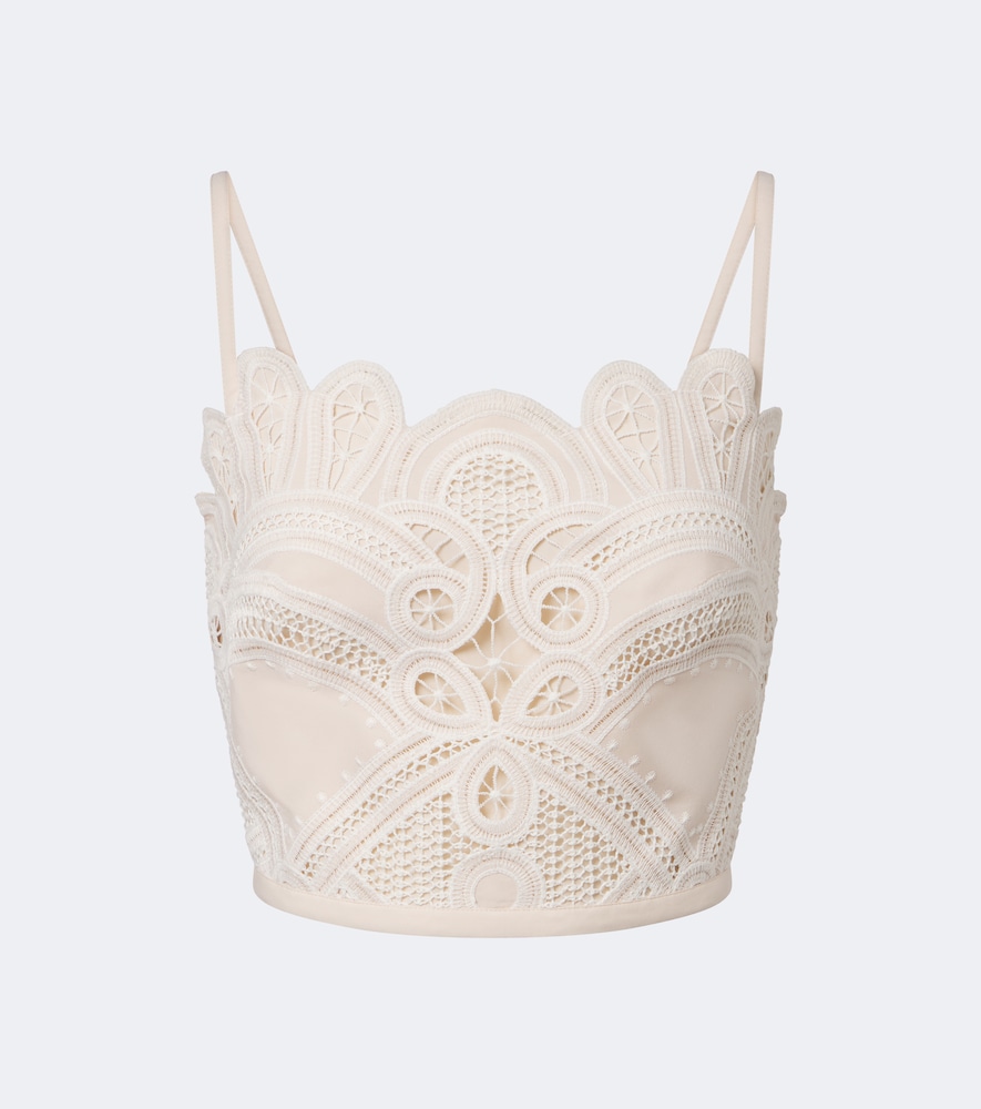 Elie Saab Top court à broderies