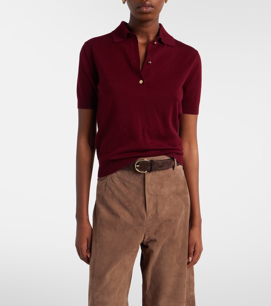 'S Max Mara Cotton, silk, and cashmere polo sweater