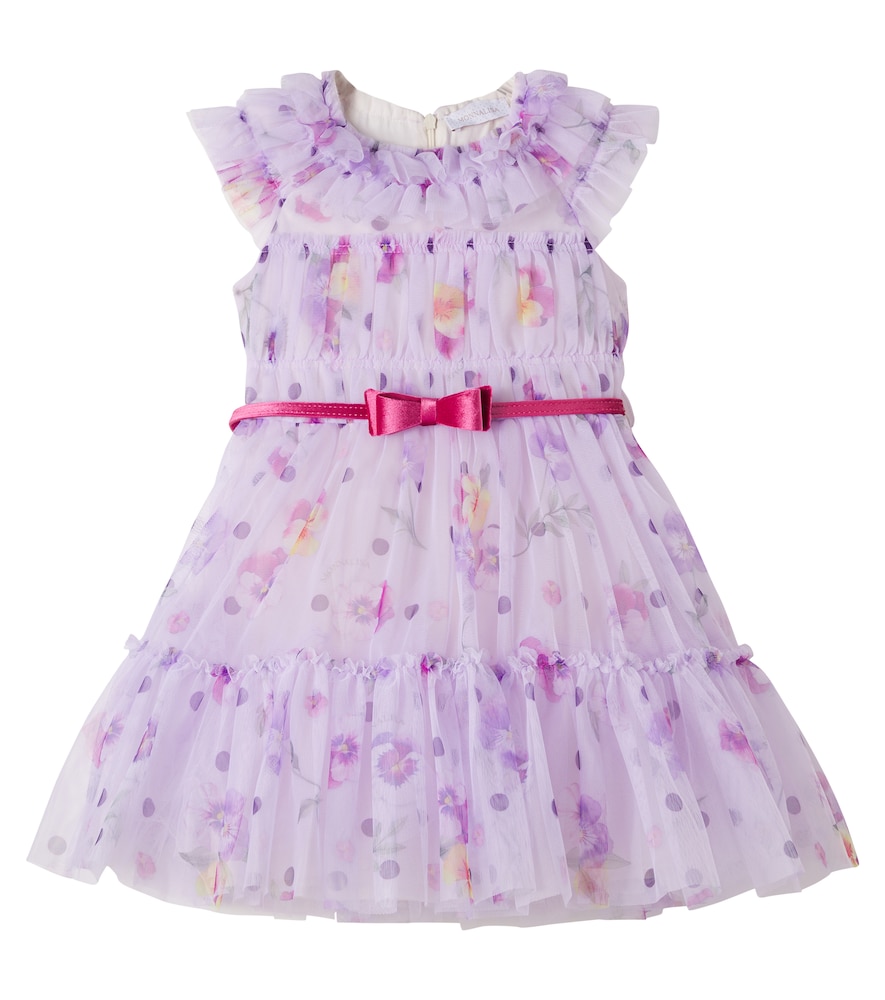 Abito in tulle con stampa floreale