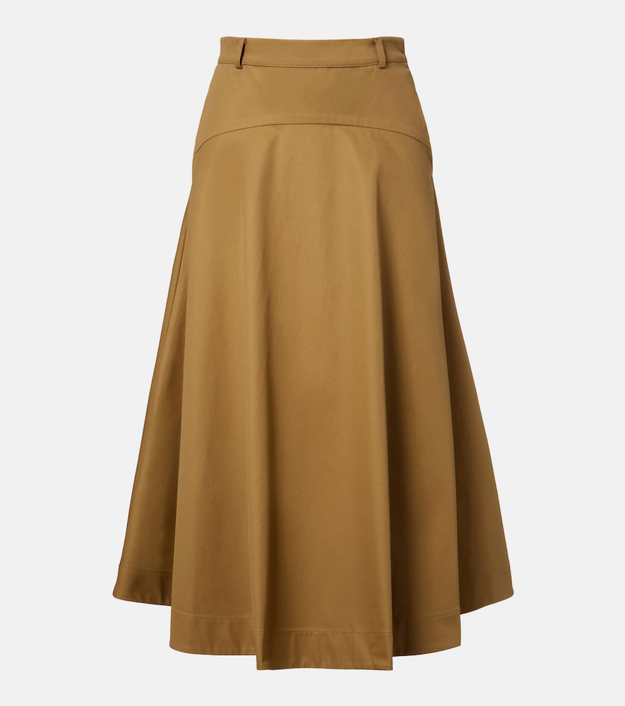 Midirock aus Baumwoll-Twill