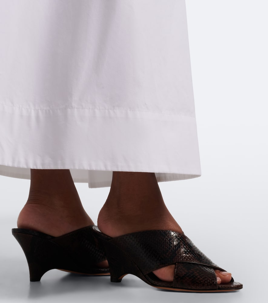 Le Monde Béryl Luca Snake-Effect Mules