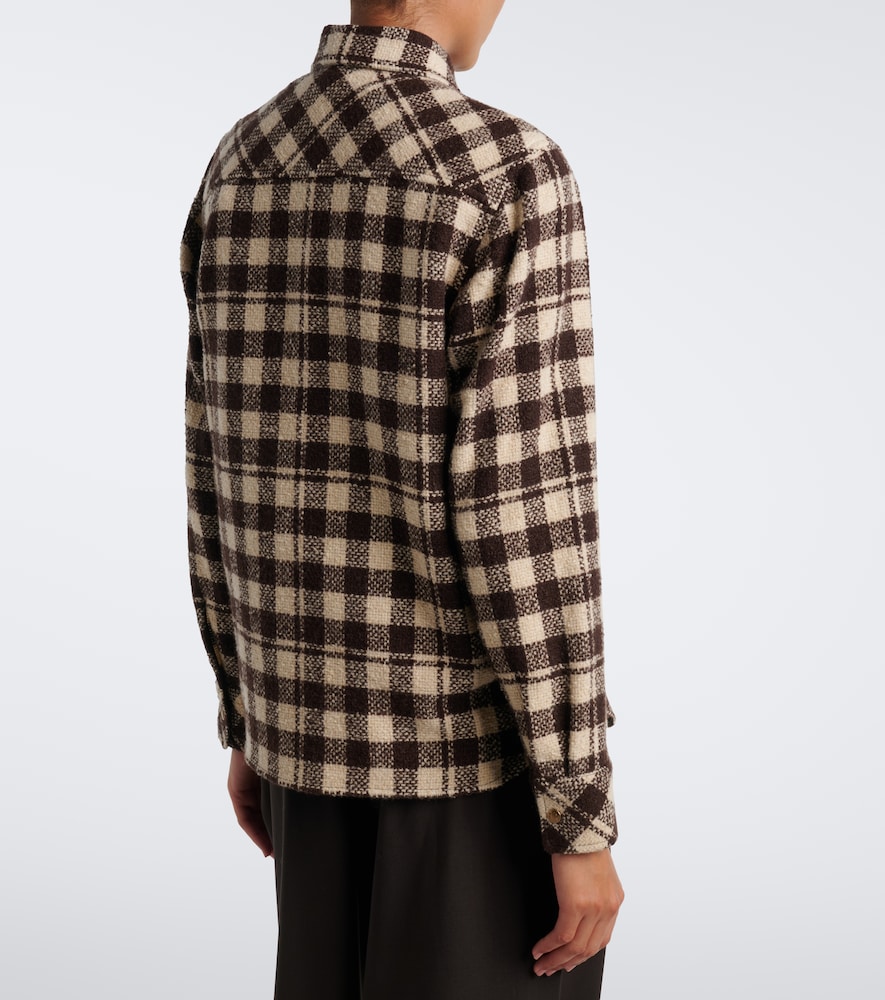 Checked Wool-Blend Overshirt