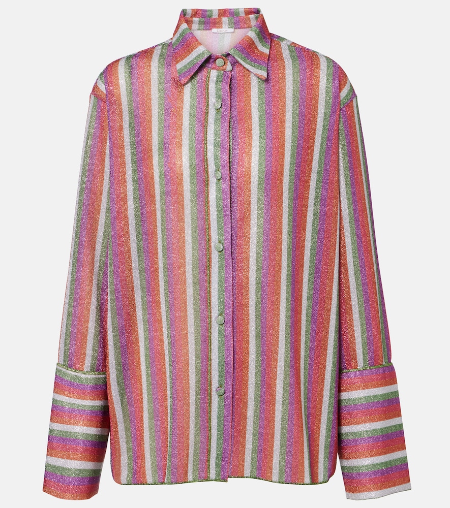 Oseree Oséree Lumière Striped Shirt In Multi