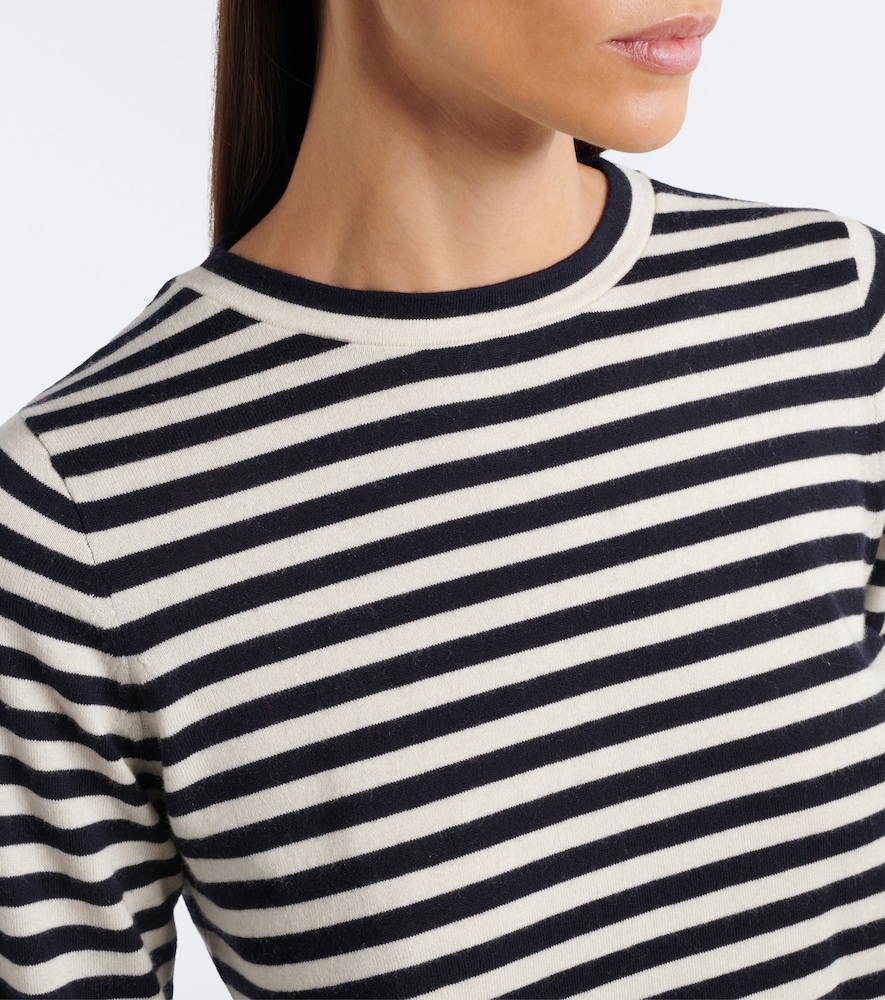 N°451 Lisa Striped Cotton And Cashmere Top
