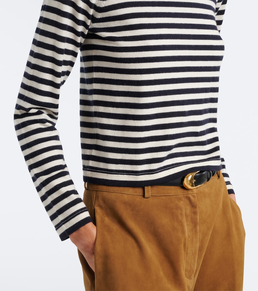 N°451 Lisa Striped Cotton And Cashmere Top