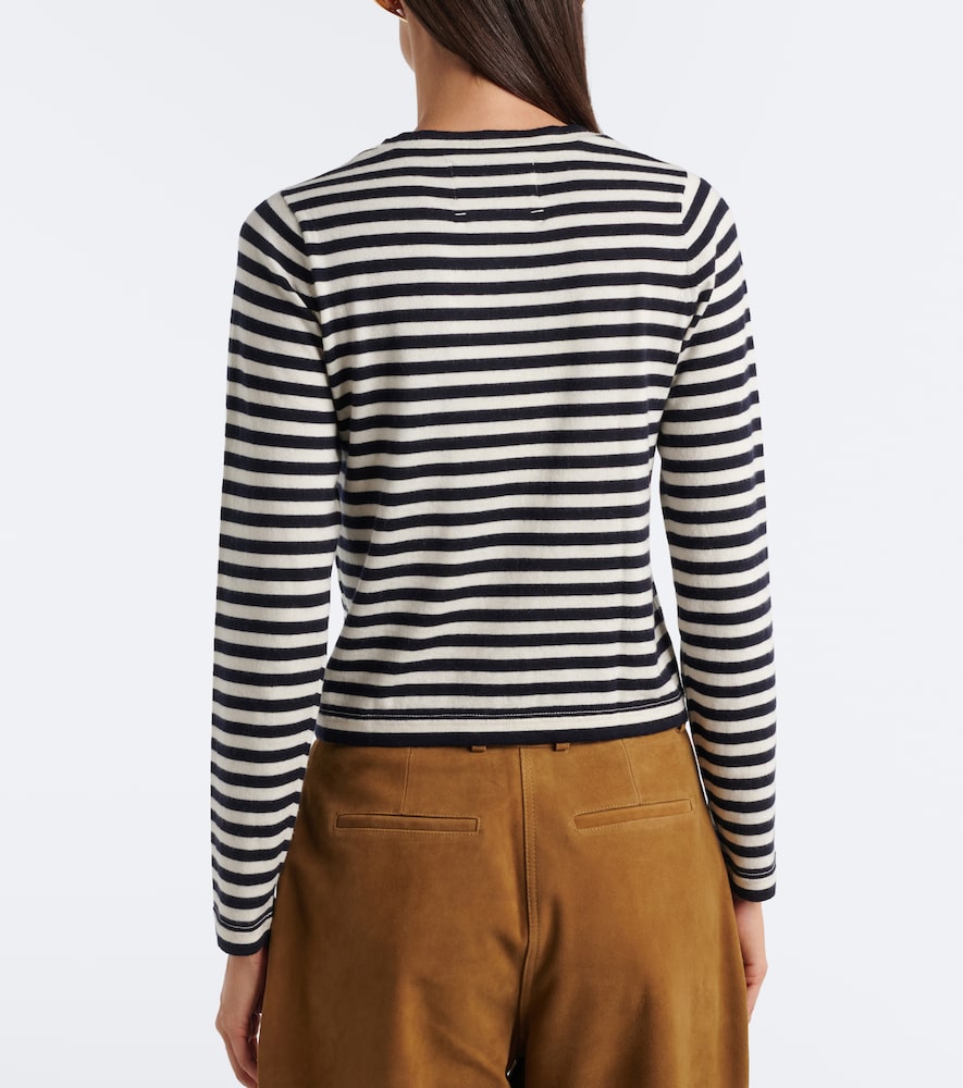 N°451 Lisa Striped Cotton And Cashmere Top