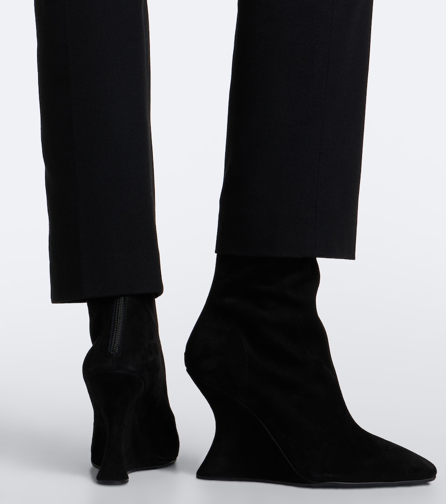 Amore Suede Wedge Ankle Boots