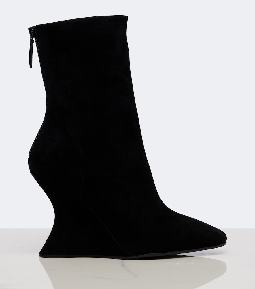 Amore Suede Wedge Ankle Boots