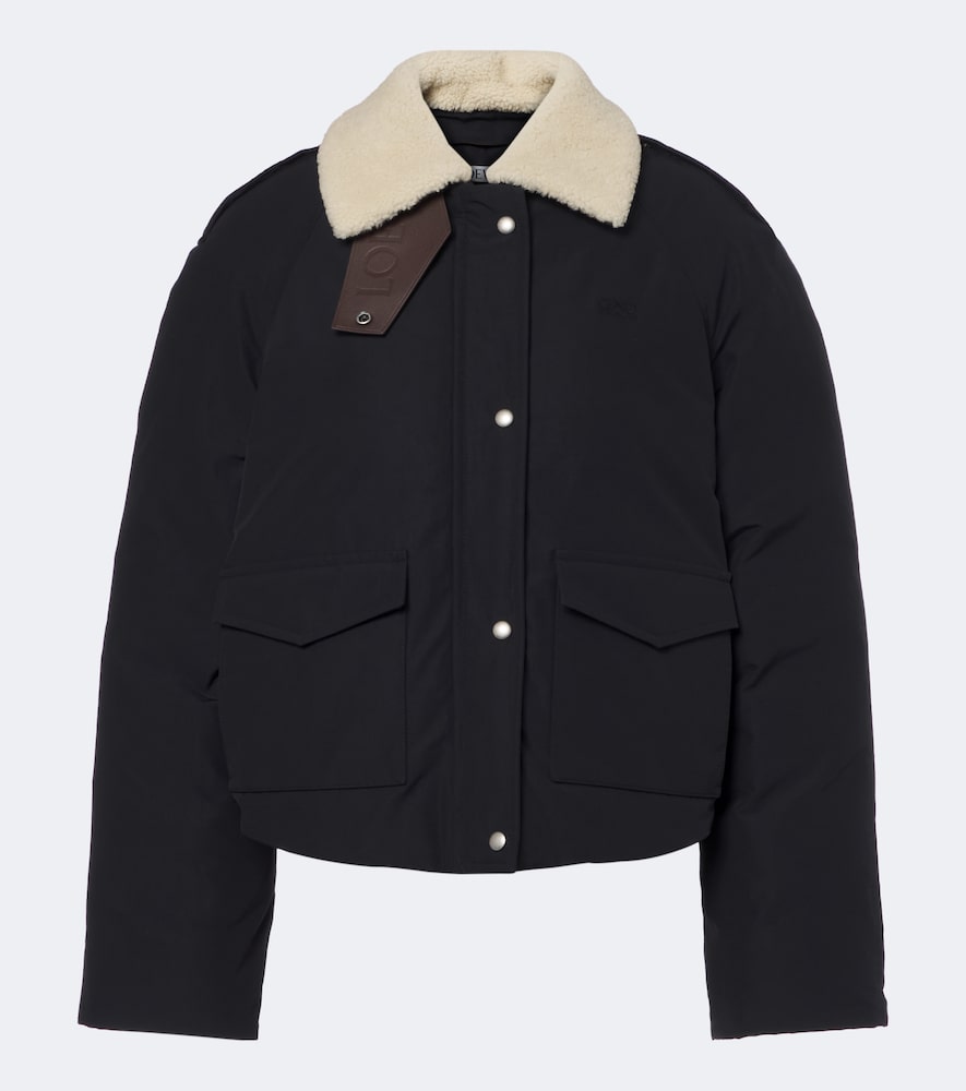 Wattierte Jacke mit Shearling