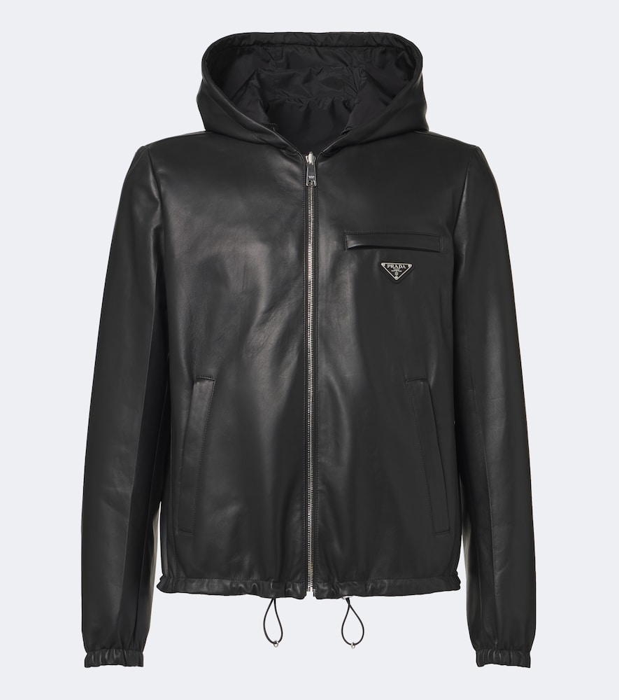 Giacca reversibile in Re-Nylon e pelle