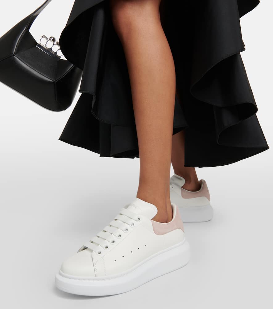 Alexander Mcqueen Oversized Leather Sneakers In White