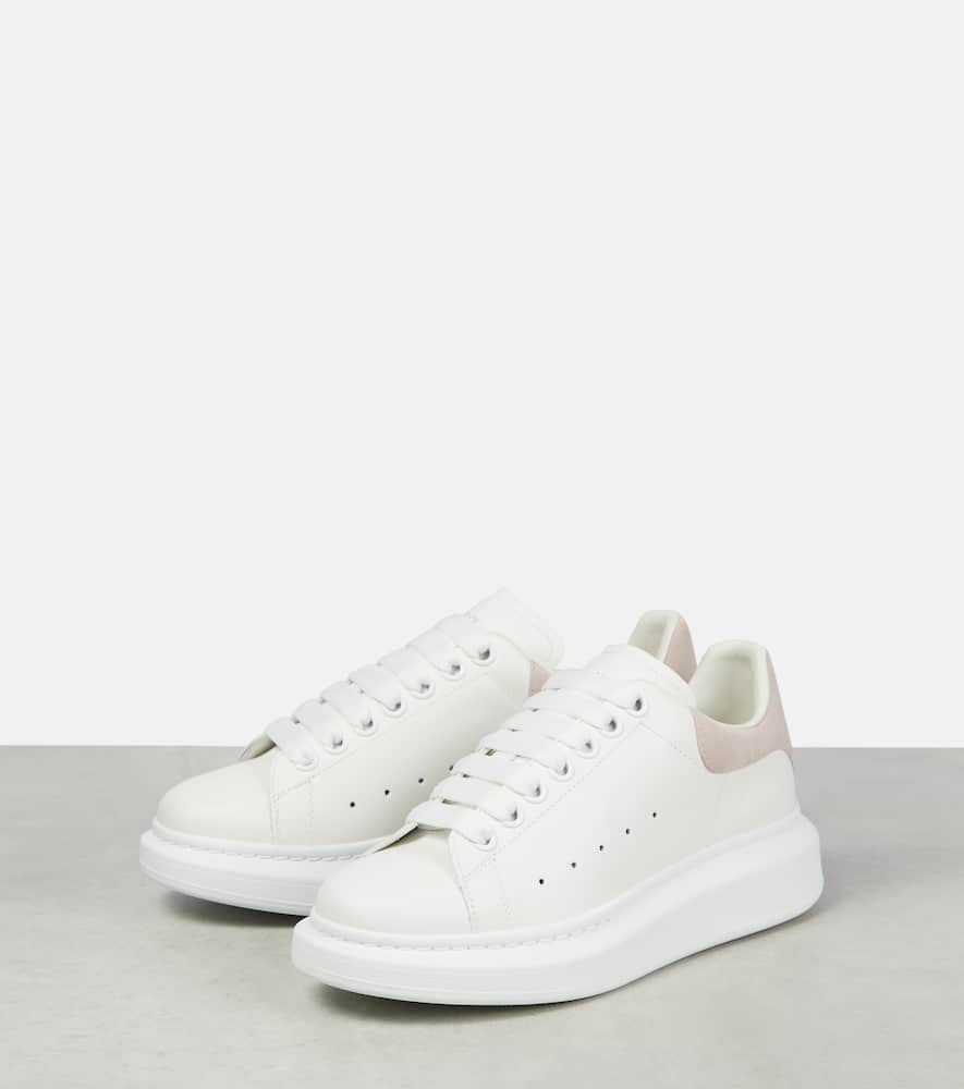 Alexander Mcqueen Oversized Leather Sneakers In White