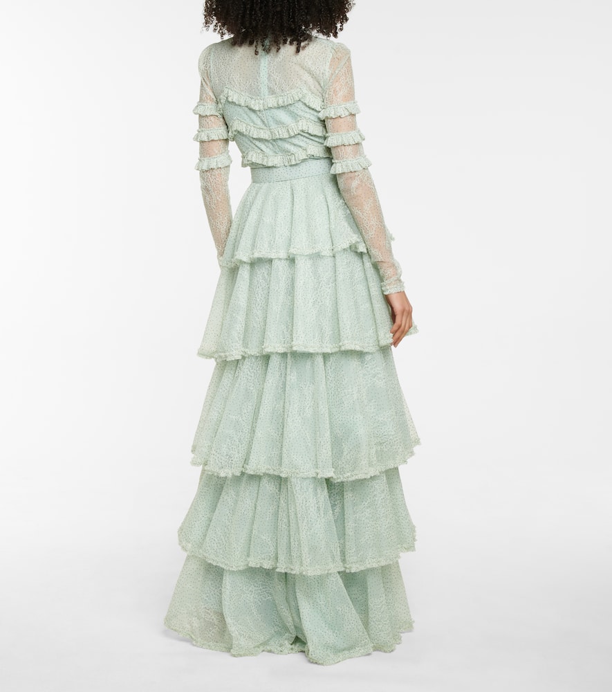 COSTARELLOS MIRANNE CHANTILLY LACE GOWN,P00546692