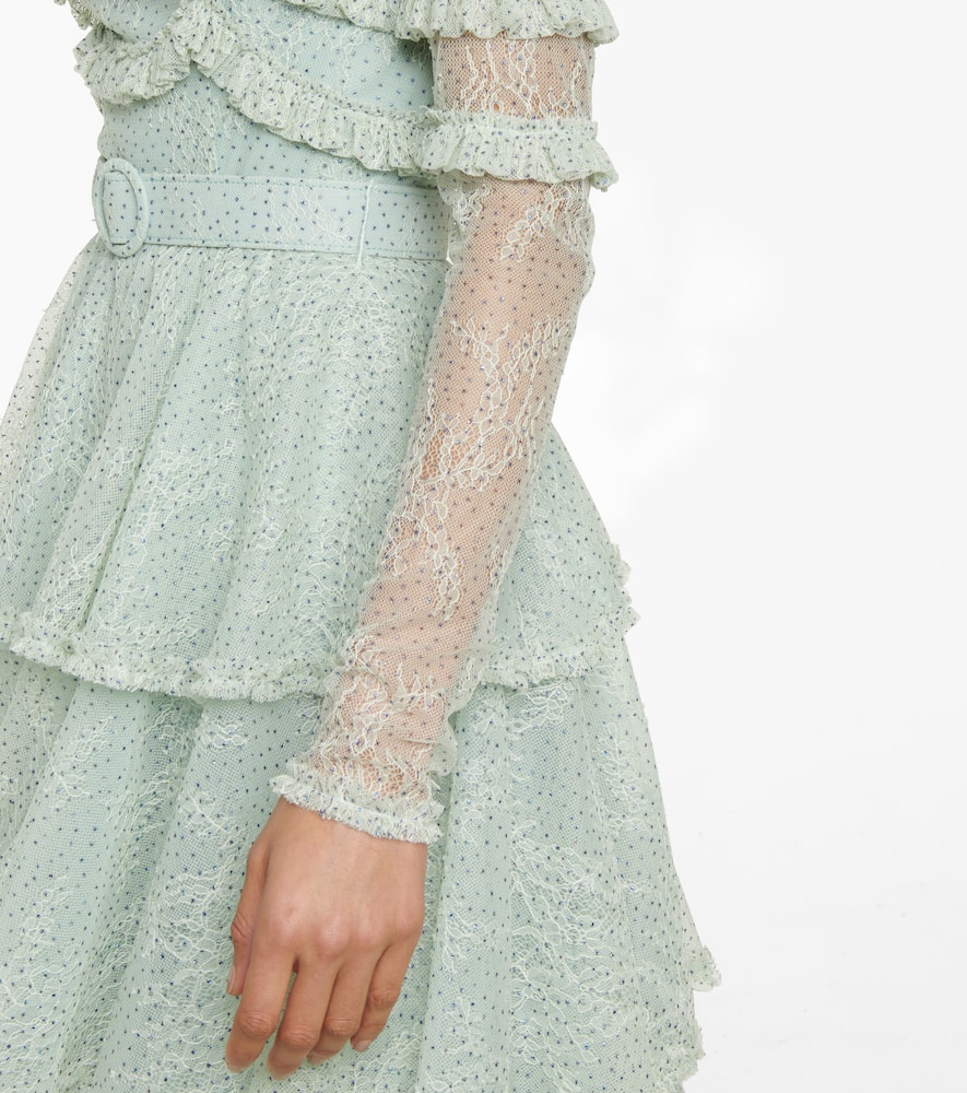COSTARELLOS MIRANNE CHANTILLY LACE GOWN,P00546692