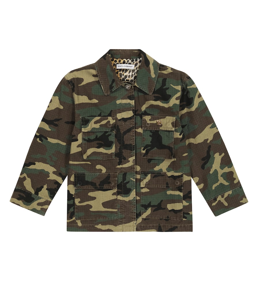 Dolce & Gabbana Kids Camouflage cotton jacket