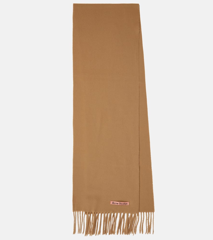 Acne Studios Dark Camel Wool Scarf In Dark Camel
