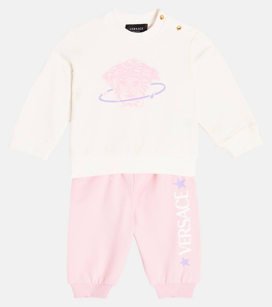 Versace Baby Set Aus Sweatshirt Und Jogginghose Medusa In Pink