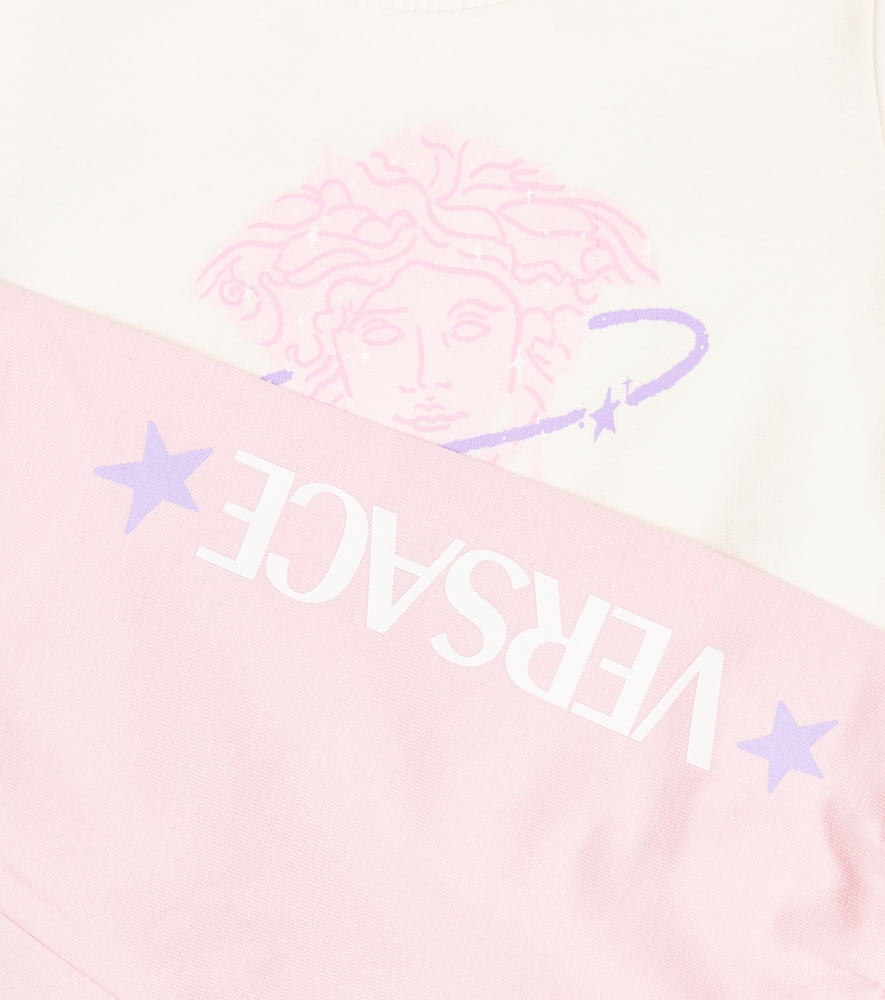 Versace Baby Set Aus Sweatshirt Und Jogginghose Medusa In Pink