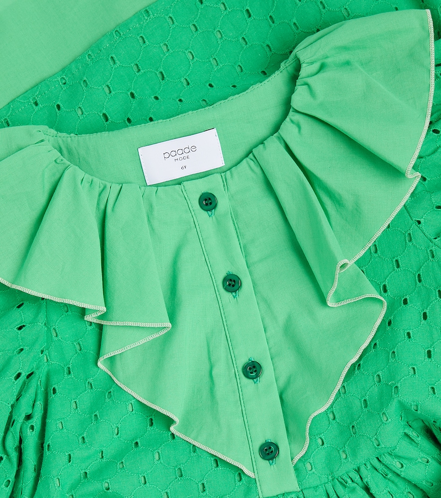 Paade Mode Kids' Delta Cotton Seersucker Dress In Green | ModeSens